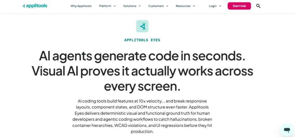 Best 9 Visual Regression Testing Tools for 2026 (Compared) 5 Applitools Eyes