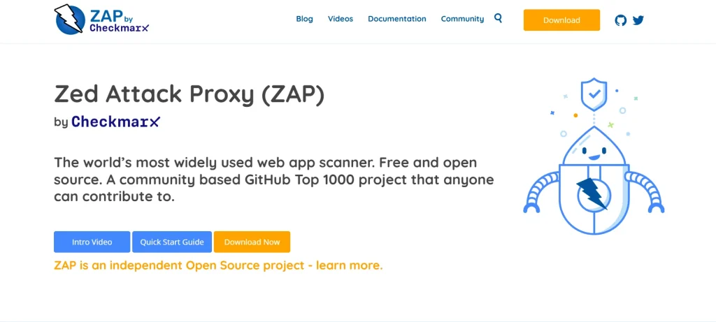 Best 20 SaaS Testing Tools 8 zap by checkmarx