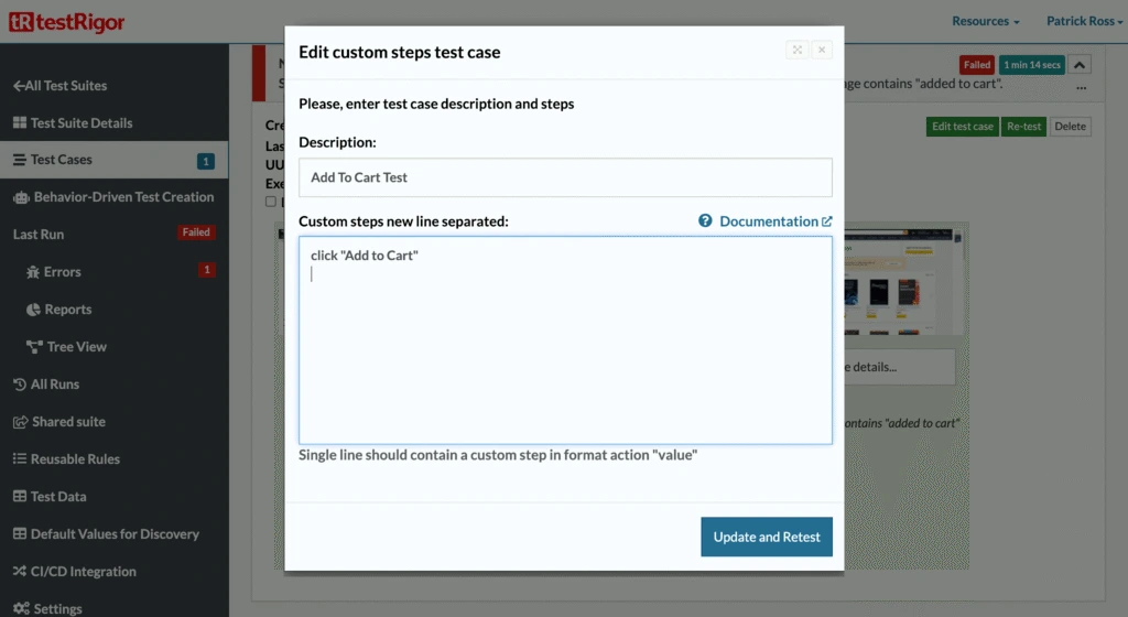AI Test Case Generation: A Complete Guide for QA Teams 3 Generative AI-based test case generation tool (testrigor)