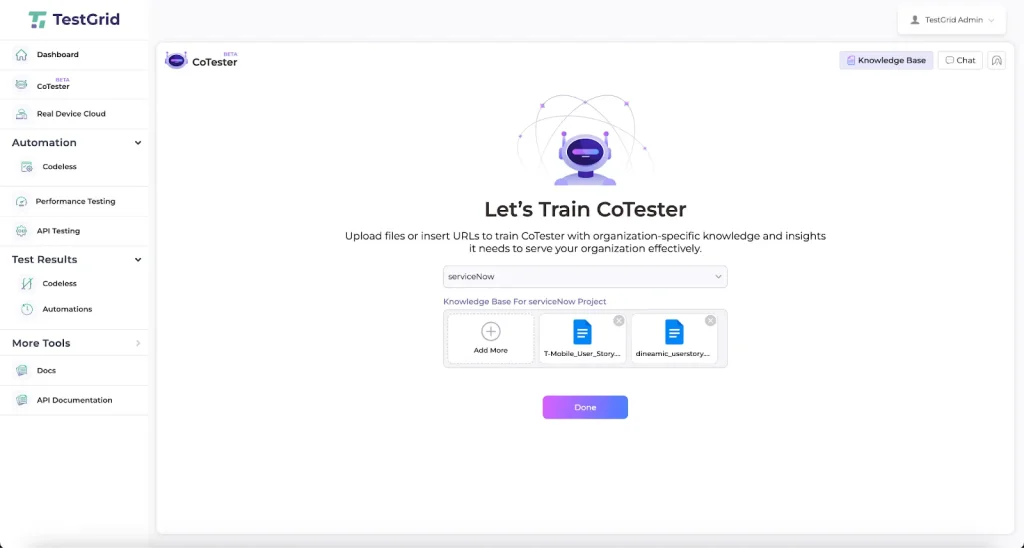 Generate tests from real development inputs