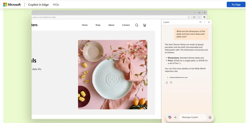 Microsoft Edge AI Copilot Browser