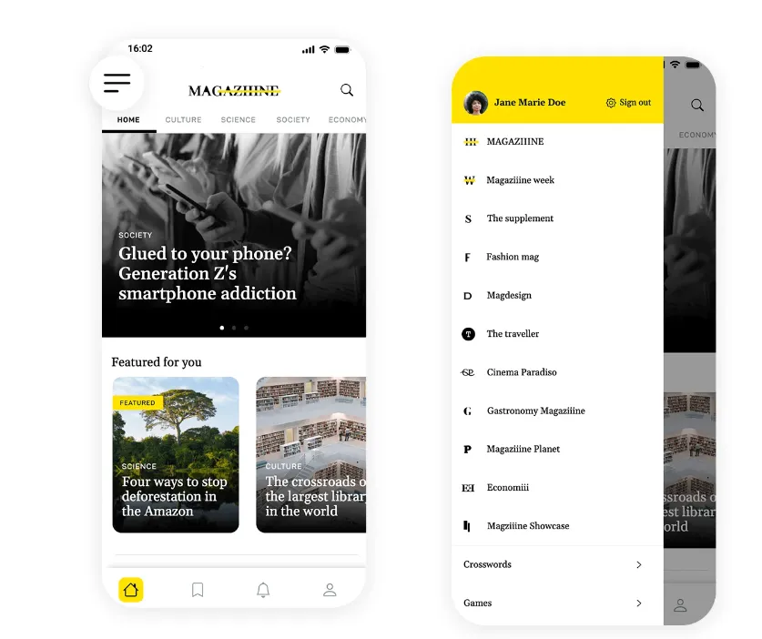 magazine mobile friendly website 