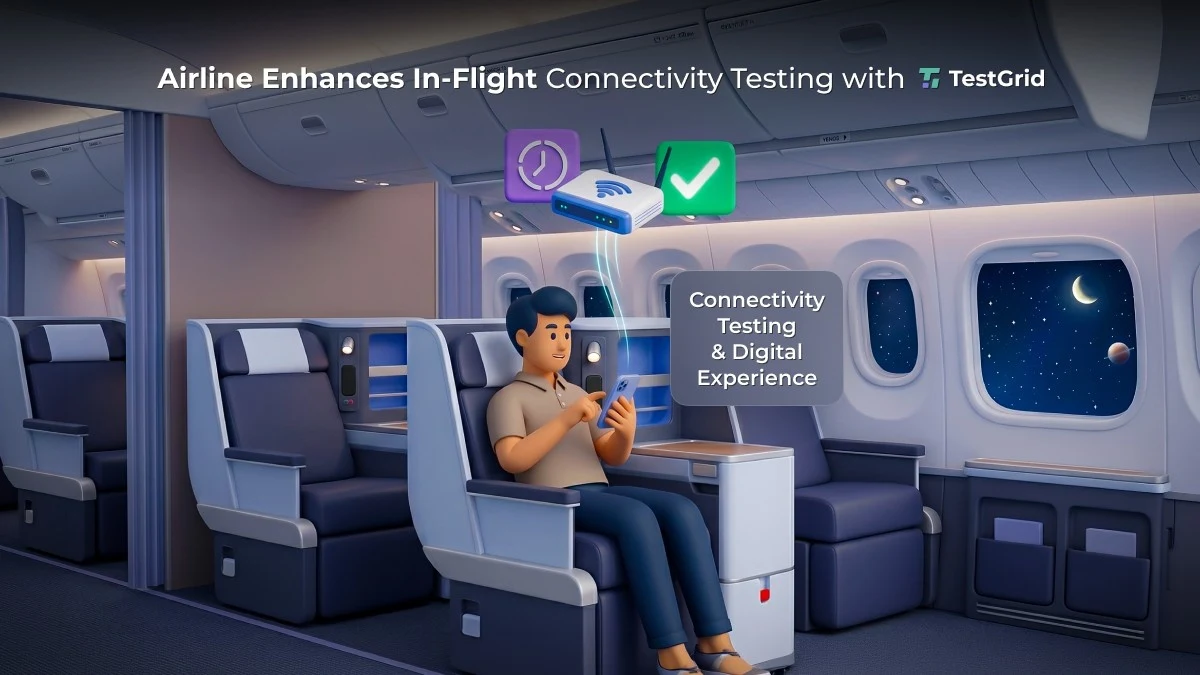 Airline Enhances In-Flight Connectivity Testing with TestGrid