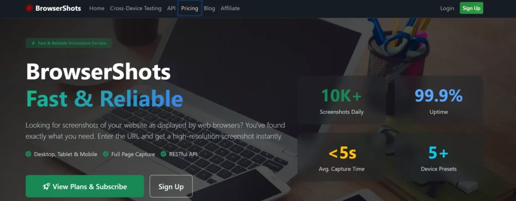 Browserling Alternatives: 10 Best Tools for Cross-Browser Testing 5 Browsershots