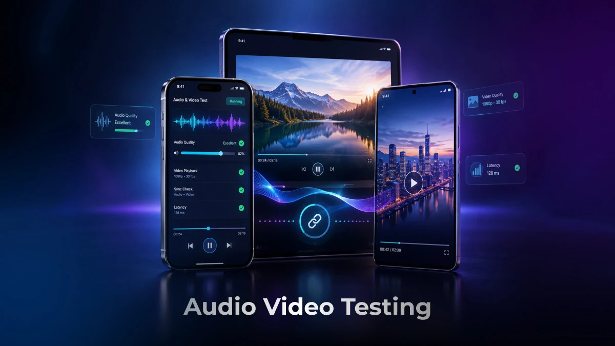 audio video testing real devices