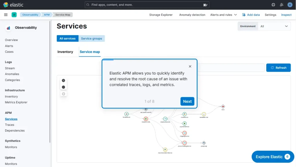 APM Tools Comparison: Application Performance Monitoring Tools 9 Elastic APM tool