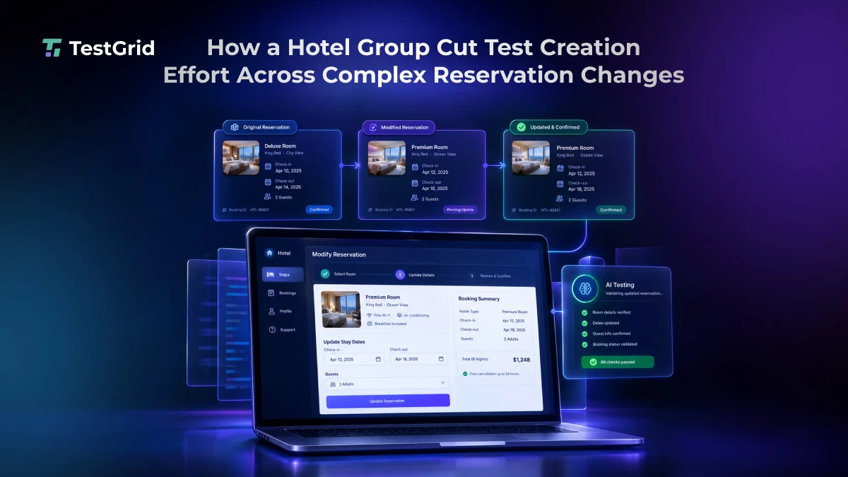 How a Hotel Group Cut Test Creation Effort Across Complex Reservation Changes