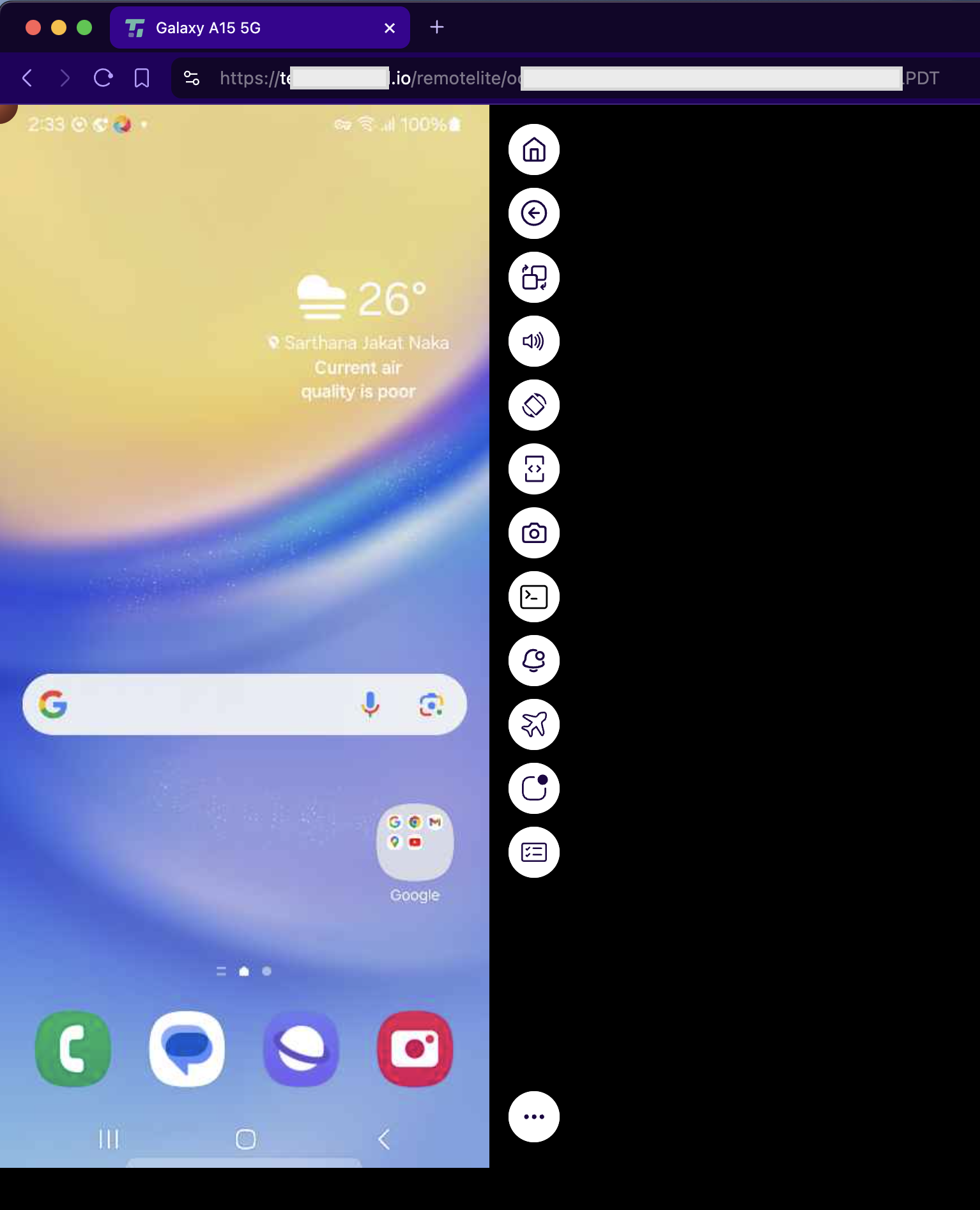 Real Devices Access Using Remote Lite URL - TestGrid